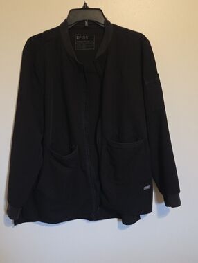 FIGS Women's Black Scrub Jacket